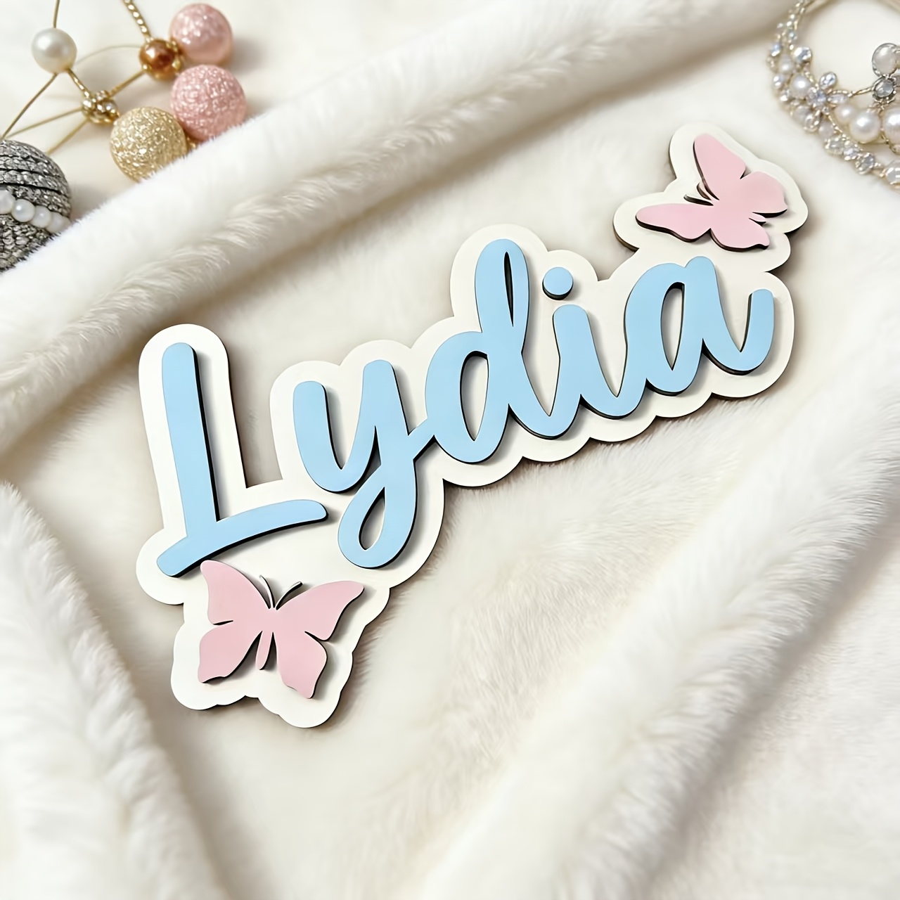 Baby Nursery Name Sign - Spersonalizowana tabliczka z imieniem w kolorze