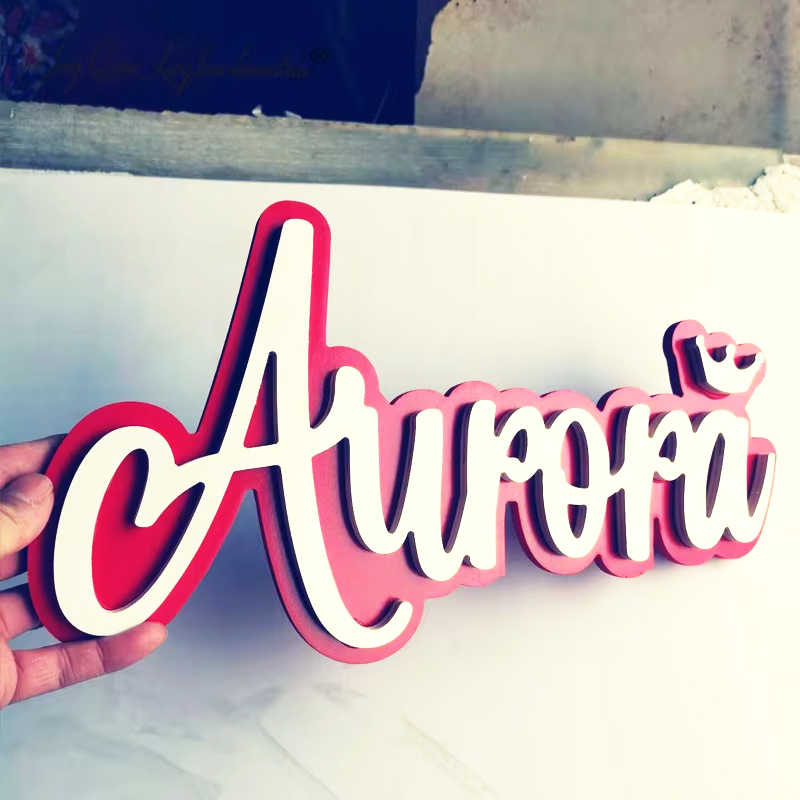 Baby Nursery Name Letters - Drewniana Tabliczka z Imieniem na Zamówienie