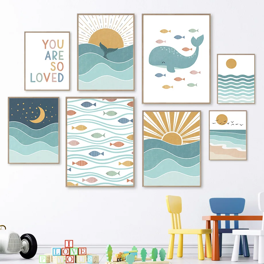 Baby Girl Nursery Quotes - 1 szt. bezramowy obraz na płótnie