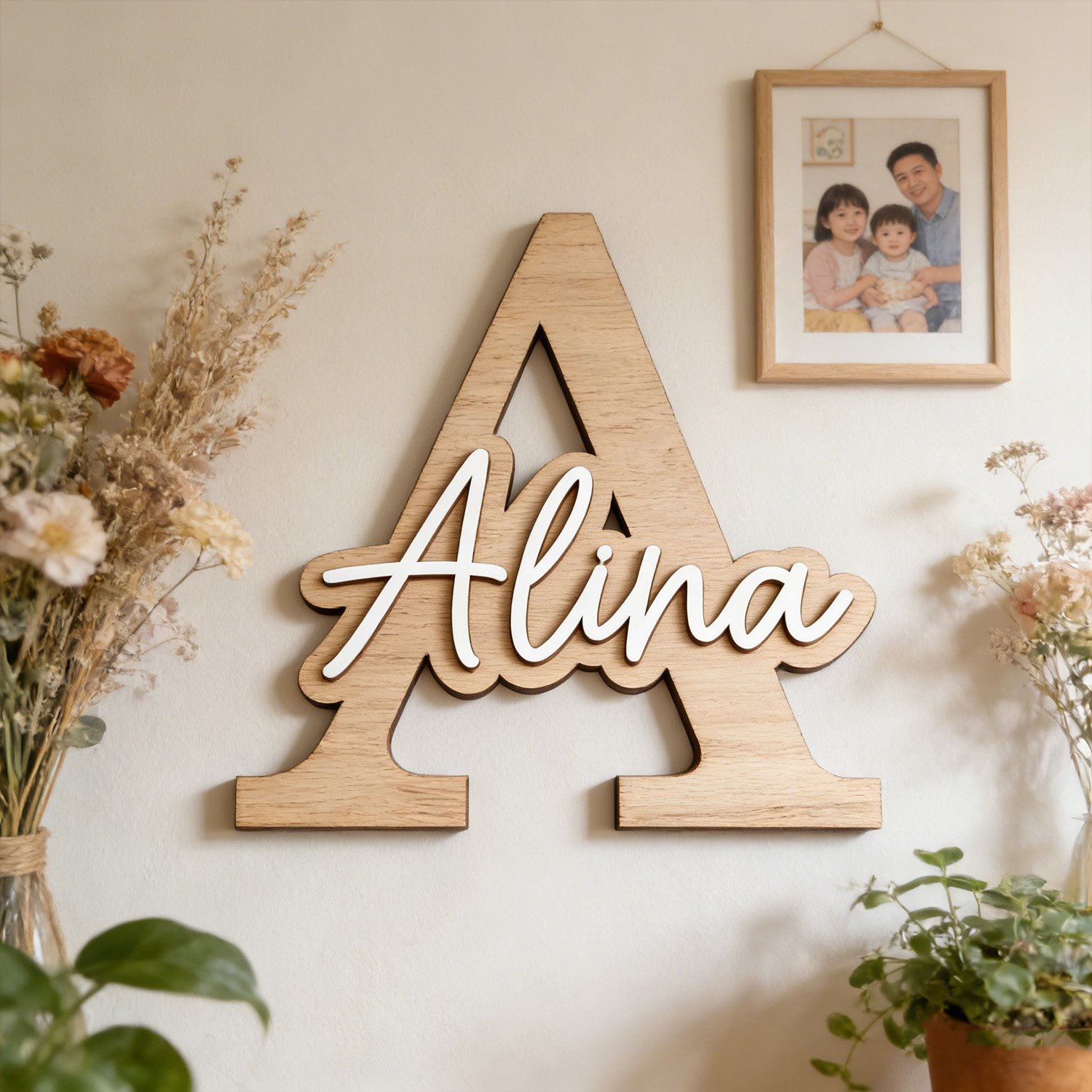 1 szt. Personalizowana drewnia – Baby Nursery Name Sign recenzja i cena