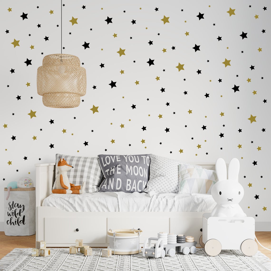 Cartoon 65Pcs Star Wall Sticke – Baby Nursery Stickers recenzja i cena