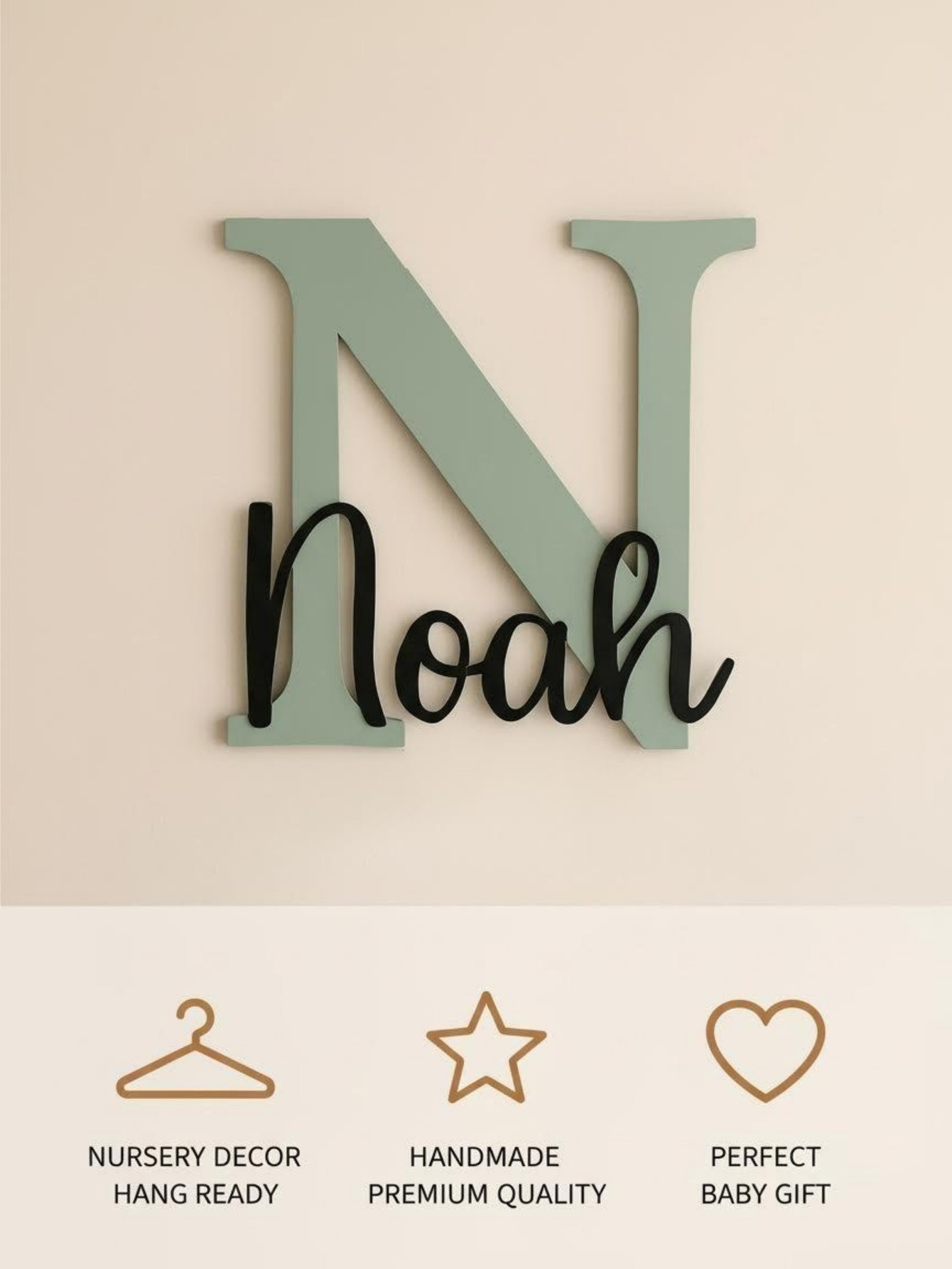 Personalizowana drewniana tabl – Baby Nursery Name Sign recenzja i cena