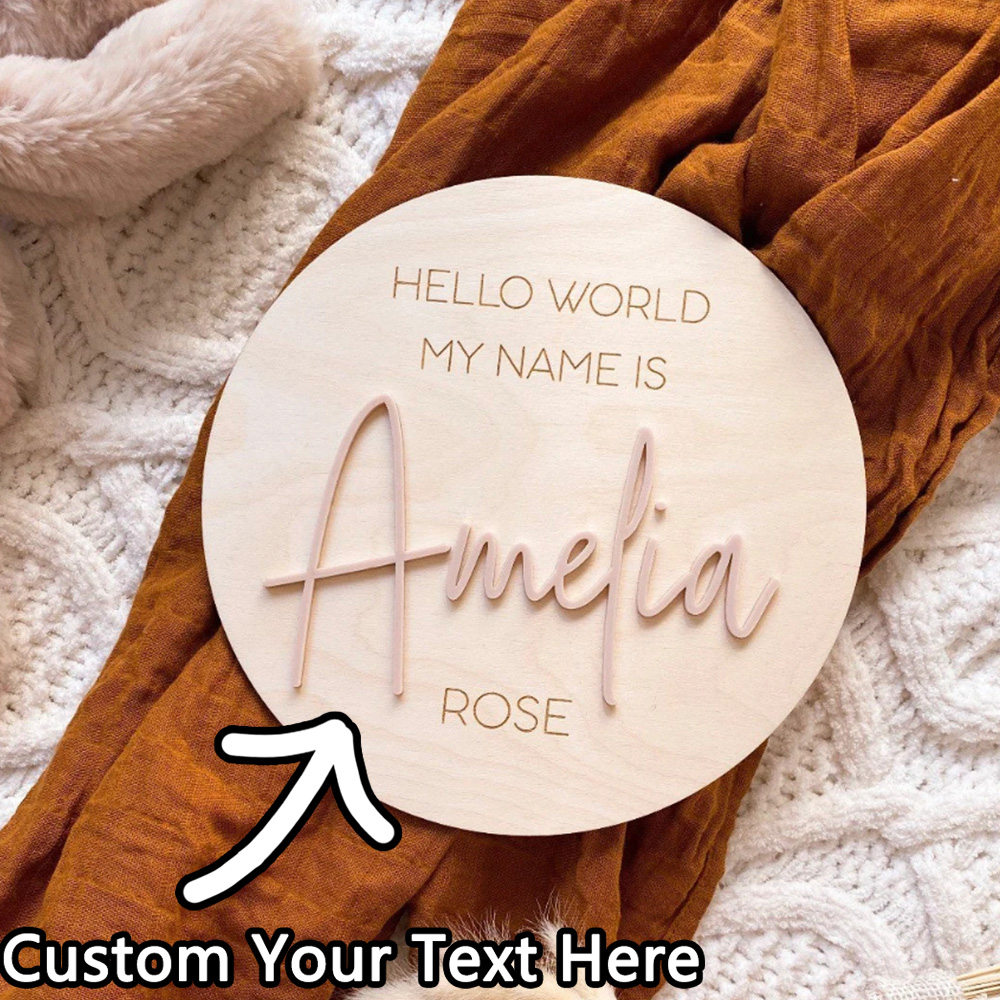 Personalizowana drewniana tabl – Baby Nursery Name Sign recenzja i cena