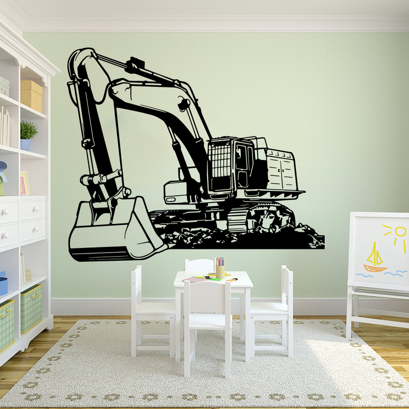 Duża ciężka maszyna Koparka Ko – Baby Nursery Stickers recenzja i cena