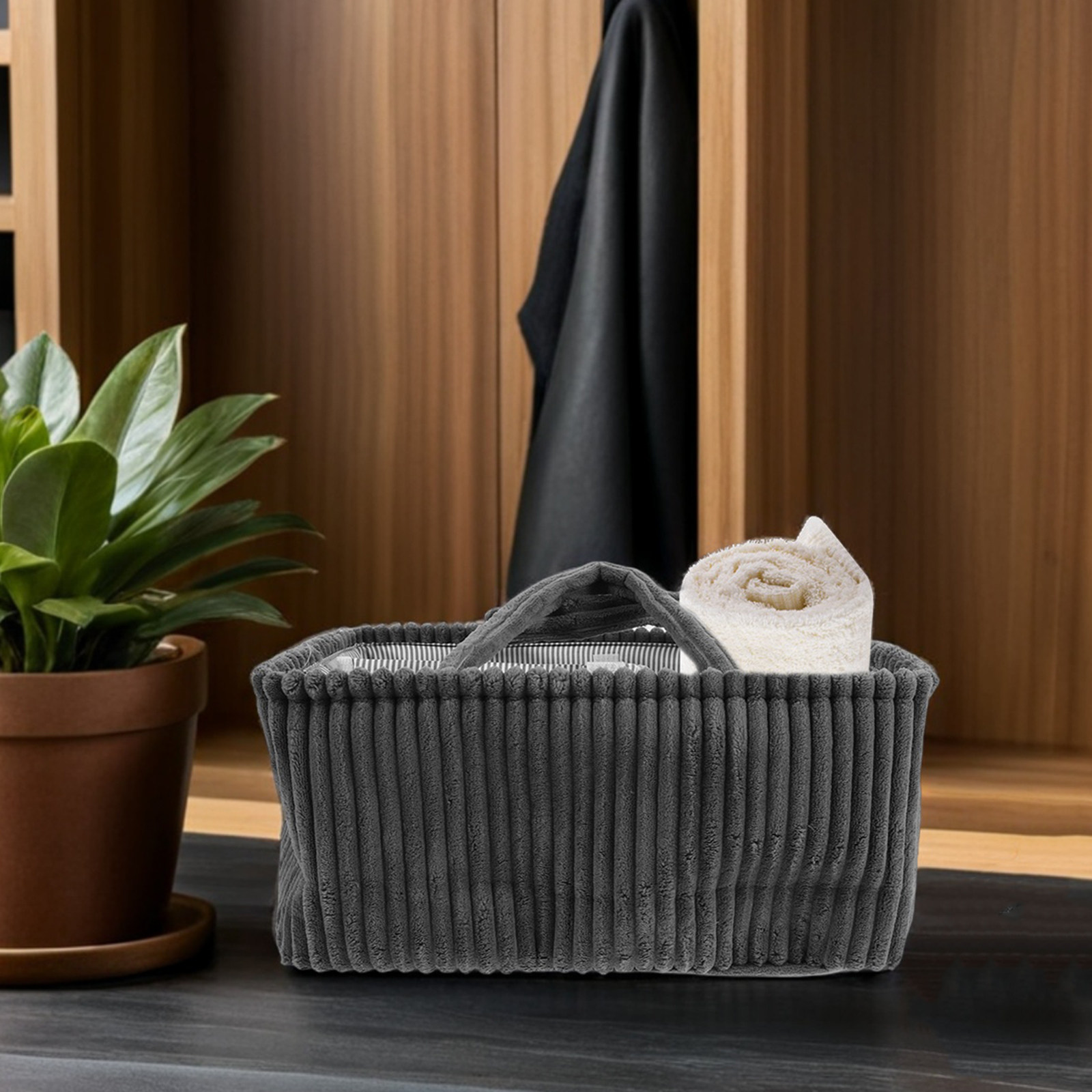 Kosz na pieluchy z sztruksu z  – Diaper Caddy Organizer recenzja i cena