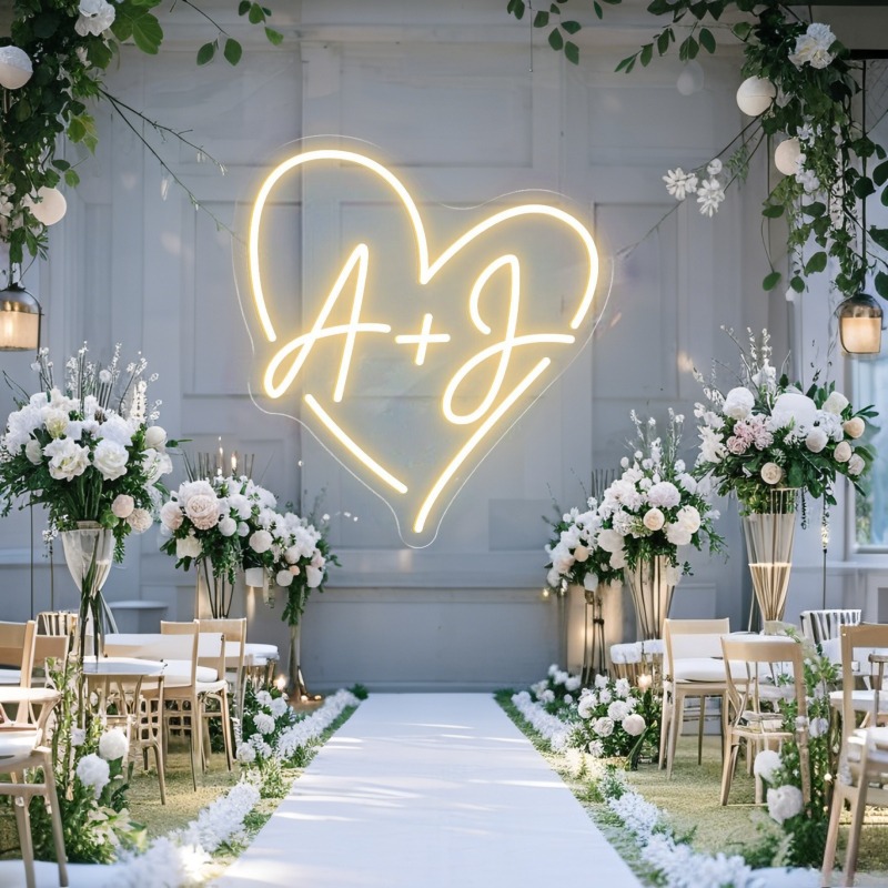 Neon LED w kształcie serca z i – Baby Nursery Name Sign recenzja i cena