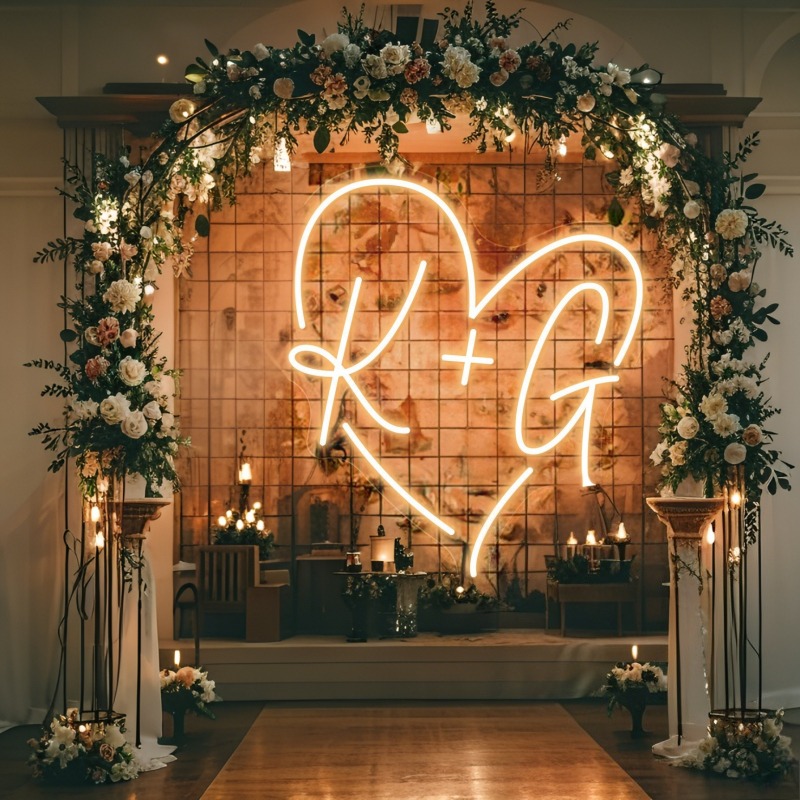 Neon LED w kształcie serca z i – Baby Nursery Name Sign recenzja i cena