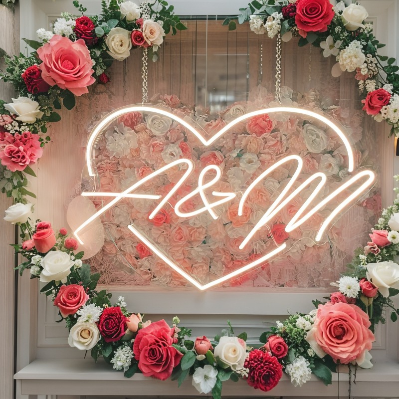 Neon LED w kształcie serca z i – Baby Nursery Name Sign recenzja i cena