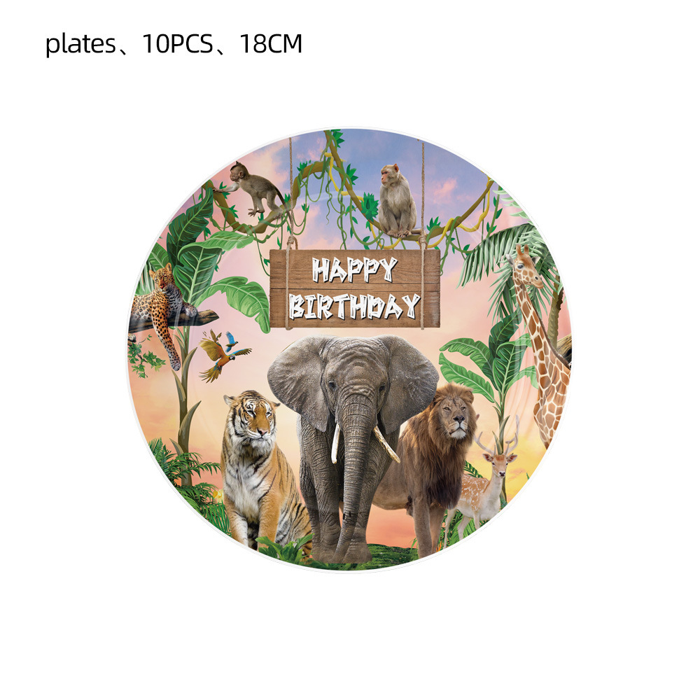 Jednorazowy papierowy talerz w – Baby Nursery Jungle Theme recenzja i cena