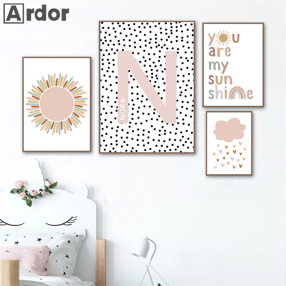 Plakaty z imieniem na zamówien – Baby Girl Nursery Quotes recenzja i cena