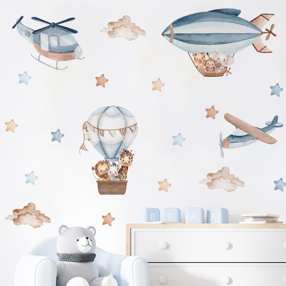 Akwarela Zwierzęta Balon na go – Baby Nursery Stickers recenzja i cena