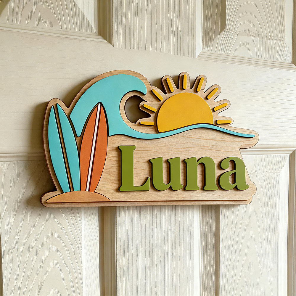 Personalizowana drewniana tabl – Baby Nursery Name Sign recenzja i cena