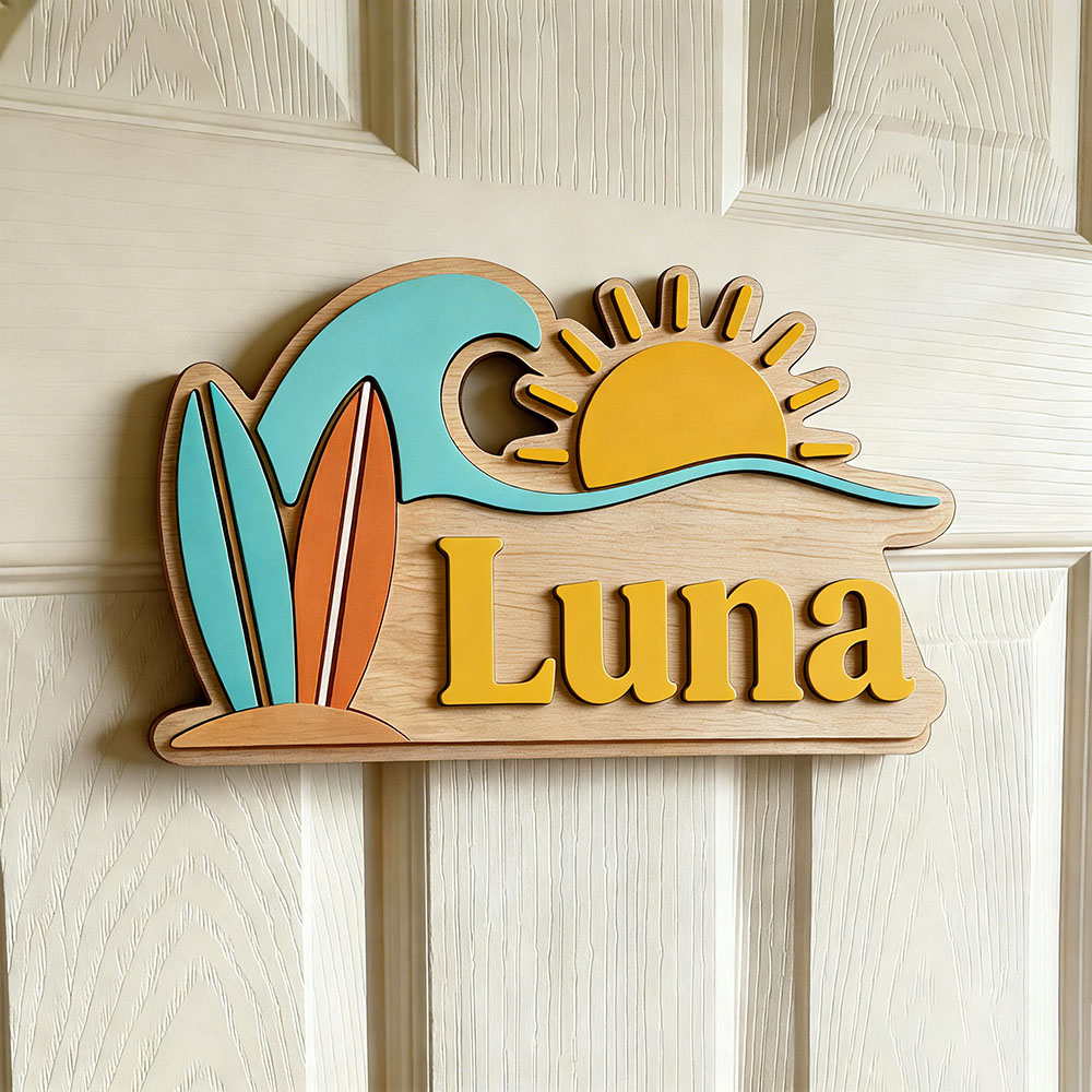 Personalizowana drewniana tabl – Baby Nursery Name Sign recenzja i cena