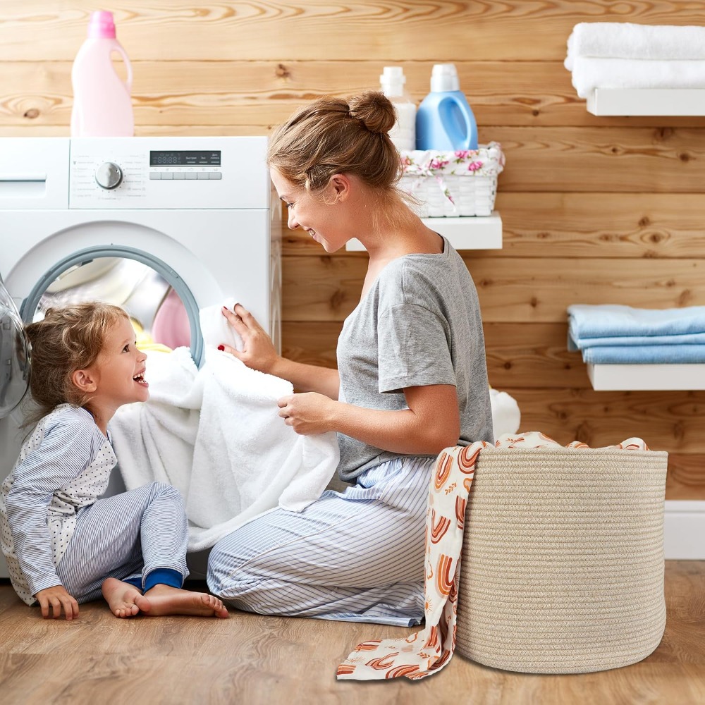 Kosz z bawełnianego sznurka dl – Baby Nursery Organiser recenzja i cena