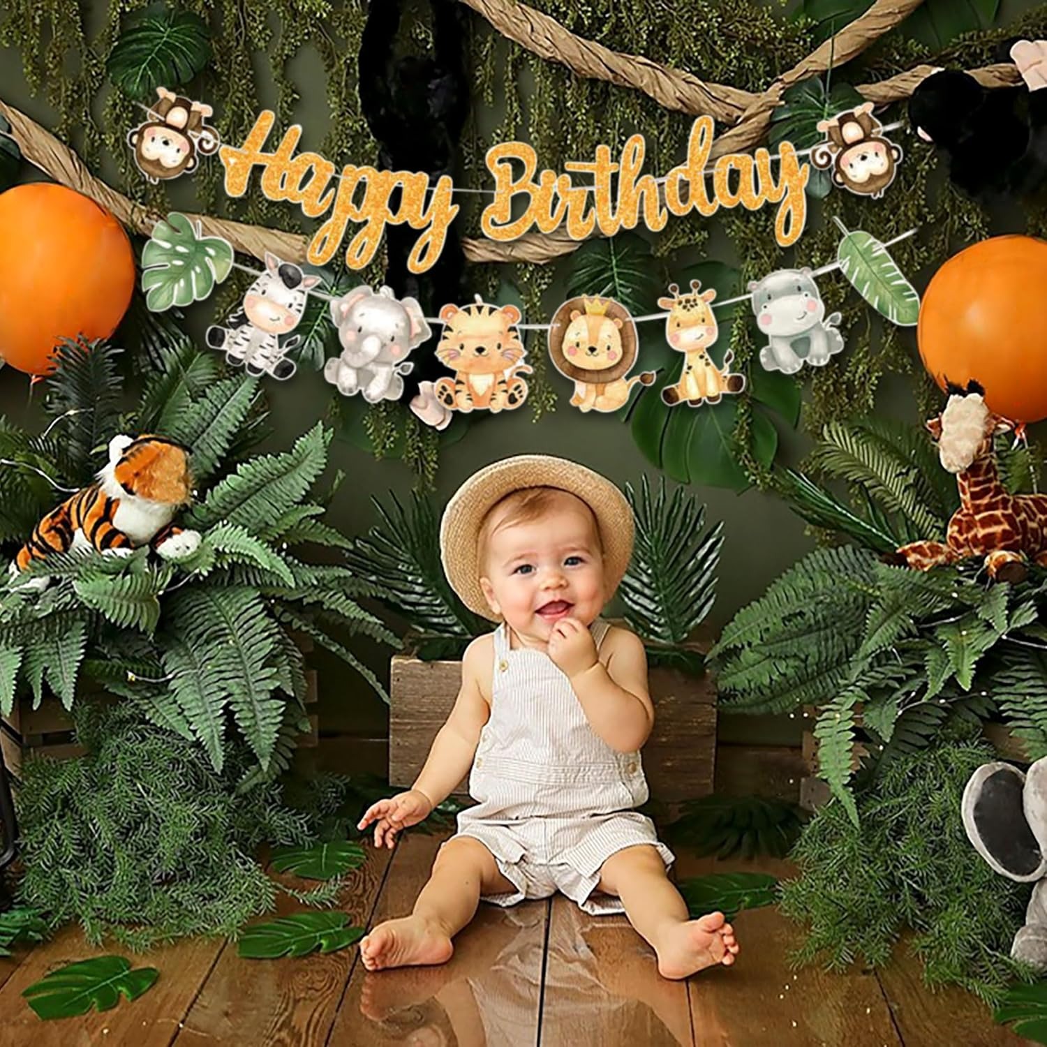 Baner Urodzinowy Safari w Dżun – Baby Nursery Jungle Theme recenzja i cena