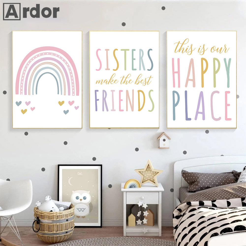 Siostry cytat sztuka malowanie – Baby Girl Nursery Quotes recenzja i cena