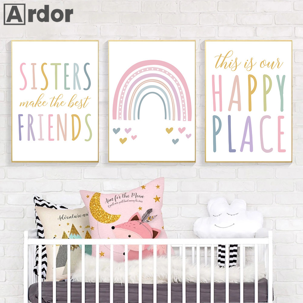 Siostry cytat sztuka malowanie – Baby Girl Nursery Quotes recenzja i cena